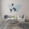 Colorful World Map Wall Art - Meraky Art