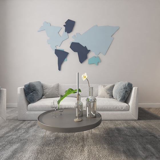 Colorful World Map Wall Art - Meraky Art