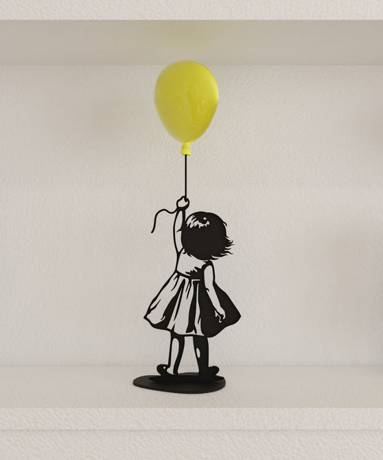 Balloon Girl Table Top Sculpture - Meraky Art