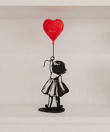  Balloon Girl Table Top Sculpture - Meraky Art