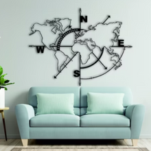  World Map Compass Wall Art - Meraky Art