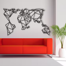  Geometric World Map Wall Art - Meraky Art