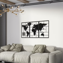  World Map Frame Wall Art - Meraky Art